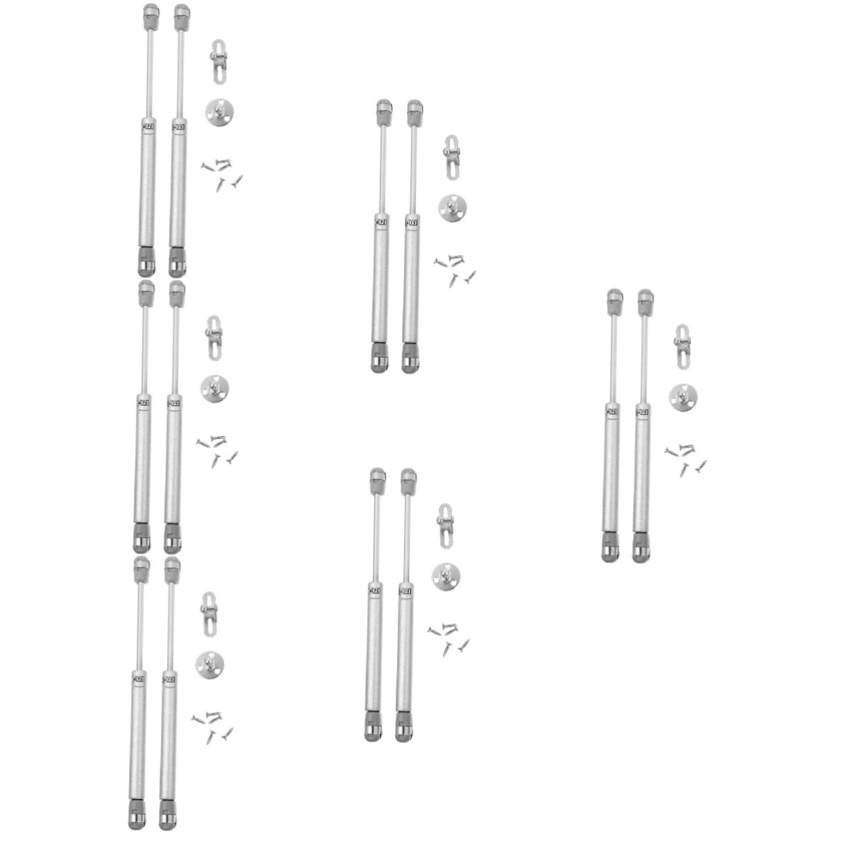 Gatuida 6 Paare Schrank-Stütz Stange Mondphasen Wandbehang Scharniere für Küchenschränke Schranktürscharnier stützstange schranktür scharnier Gasdruckfeder kaltgewalzter Stahl Silver von Gatuida