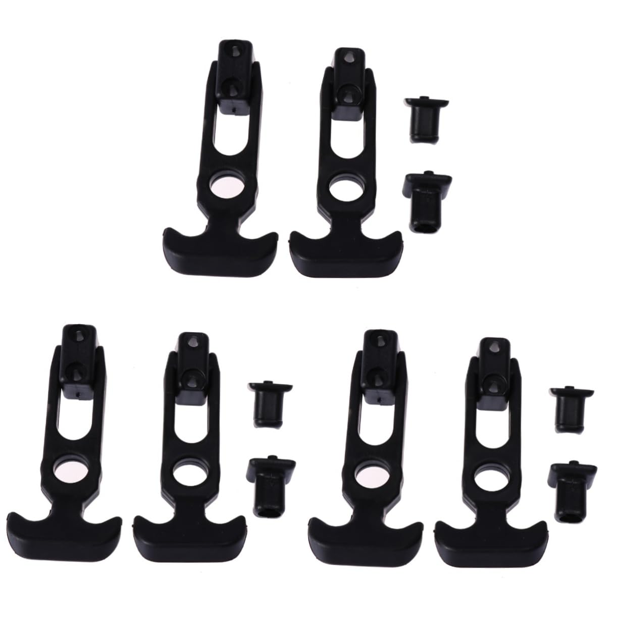 Gatuida 6 STK Clip Zum Umpacken Von Autos Stoßstangenverkleidungsschloss Elastisches Auto Haubenschloss Auto Rostfrei Auto Anschnallen Auto Schnappen Aufrollwagen Black von Gatuida