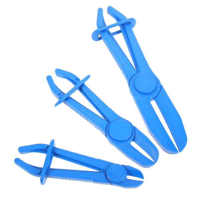 Gatuida 6St Schlauch absperr zange Bremsschlauchklemme Haken Kette Propan Bremssattelschlauch schlauchschellenzange schlauchklemmenzangen Set Zange abklemmen Schlauchzange Plastik Blue von Gatuida