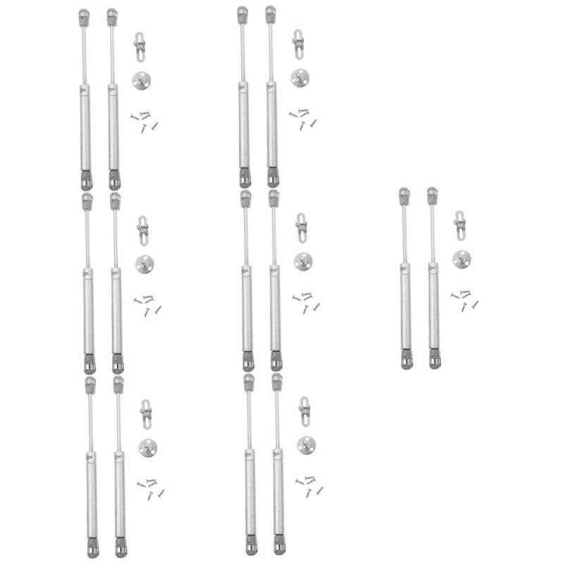 Gatuida 7 Paare Schrank-Stütz Stange Gasdruckfeder für Schranktüren Schranktürhydraulikstütze Soft-Close-Gas Hochleistungshalterungen Scharniere für Schranktüren Rostfreier Stahl Silver von Gatuida