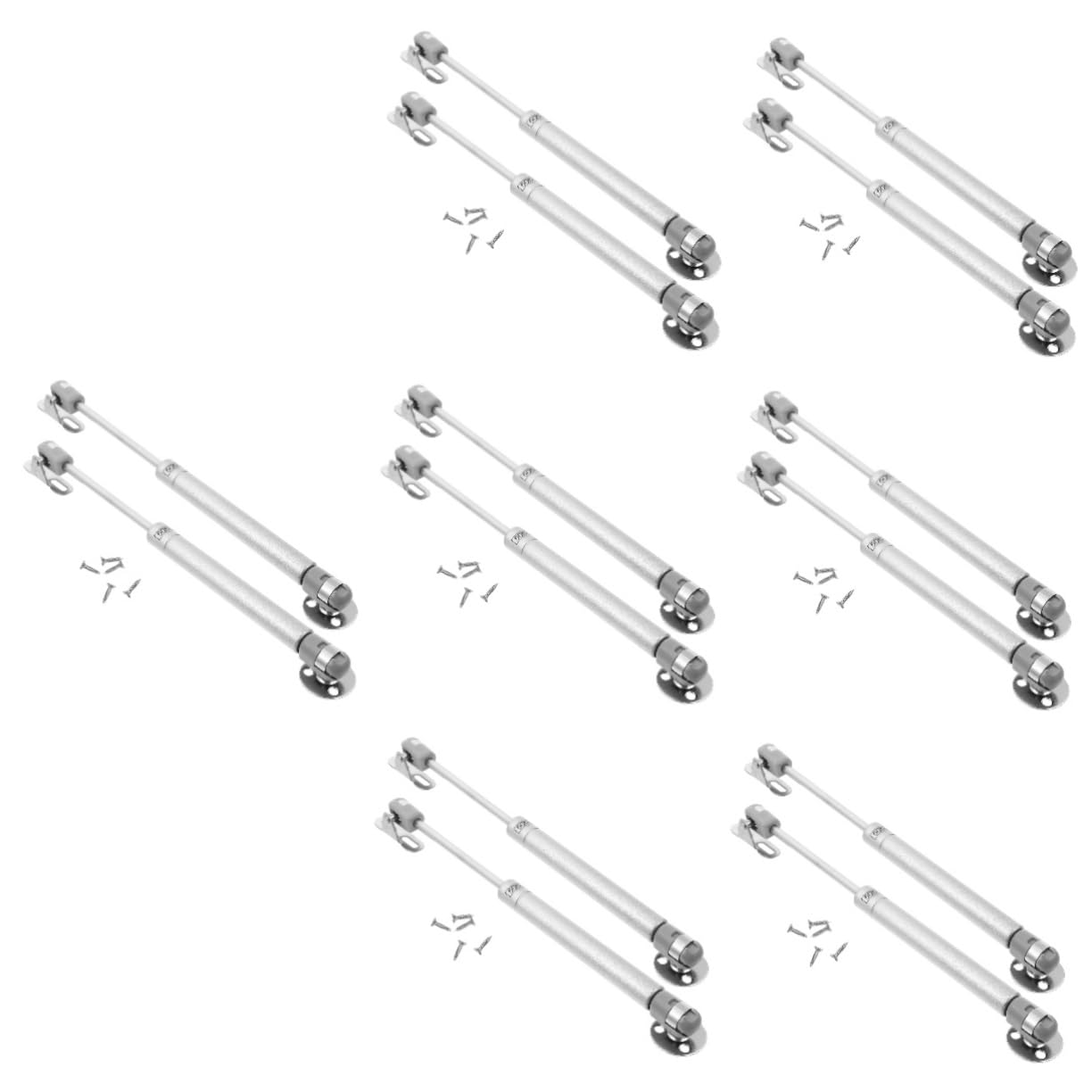 Gatuida 7 Paare Schrank-stütz Stange Scharniere Für Küchenschränke Hydraulischer Druck Gasdruckfeder Deckelscharnier Hochleistungshalterungen Stützstrebe Anheben Silver Rostfreier Stahl von Gatuida