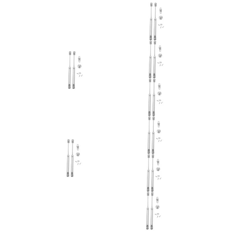 Gatuida 8 Paare Schrank-Stütz Stange Scharniere für Schranktüren Mondphasen Wandbehang Scharniere für Küchenschränke stützstange schranktür scharnier Gasdruckfeder Rostfreier Stahl Silver von Gatuida