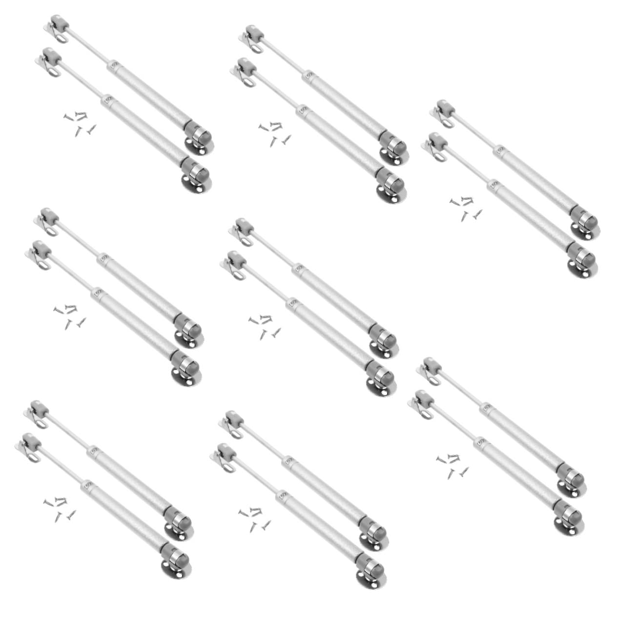 Gatuida 8 Paare Schrank-stütz Stange Hochleistungshalterungen Stützstrebe Anheben Deckelscharnier Gasdruckfeder Schranktürscharnier Hydraulischer Druck Silver Abs von Gatuida