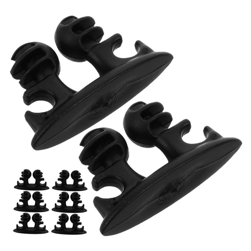 Gatuida 8St Kfz-Kabelclip Auto kabelhalter Kfz-Ladekabelhalter Kabelorganisator Kabel-Organizer für den Schreibtisch Auto-Armaturenbrett-Organizer Kabelklemmen für Autos PVC Black von Gatuida