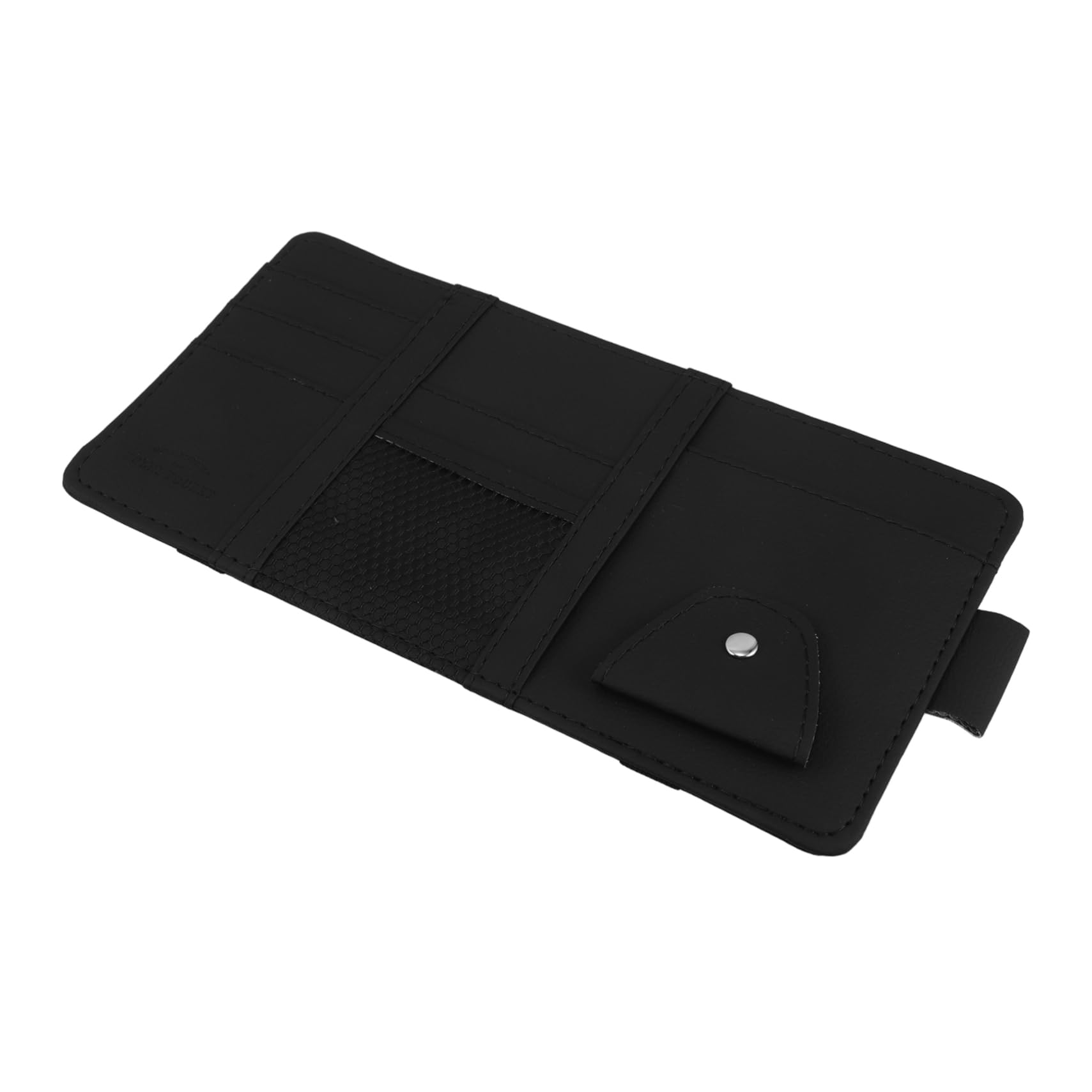 Gatuida Aufbewahrungstasche für Sonnenblende Sonnenblenden Organizer Auto Dokumentenhalter Auto zübehör Aufbewahrungsorganisator für Autovisiere Visierclips für Autos PU-Leder Black von Gatuida