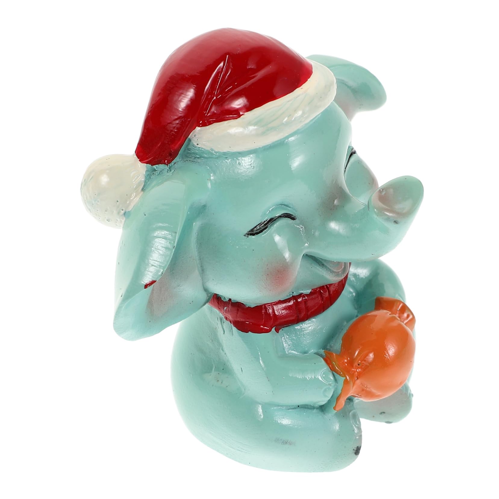 Gatuida Autodekorationsornamente Elefanten-kuchenaufleger Harzfiguren Elefanten-autozubehör Mini-elefantenfiguren Weihnachts-Elefanten-Ornamente Weihnachtstierfigur Harzelefant Kunstharz von Gatuida