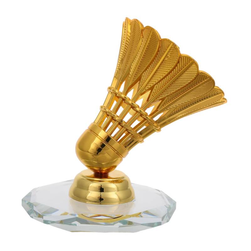 Gatuida Badminton Trophäe Goldene Dynamische Federball Skulptur Sport Partygeschenke Für Das Armaturenbrett Stilvolle Inneneinrichtung Für Badminton Liebhaber von Gatuida