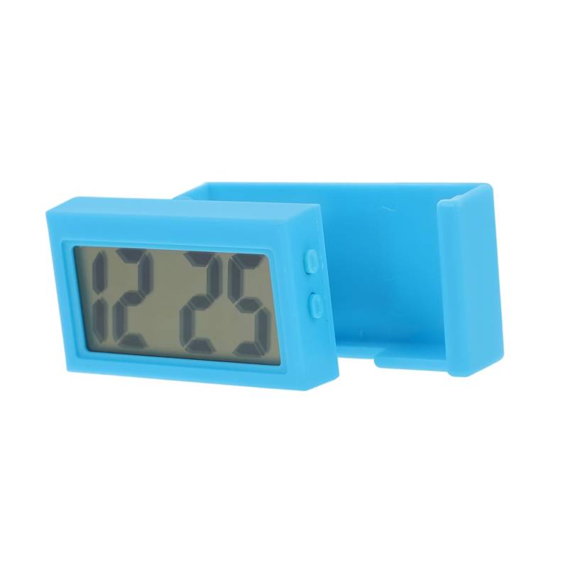 Gatuida Leise Tischuhr Mini-schreibtischuhr Auto Armaturenbrett Uhr Digitaluhr Uhr Aufkleben Automatische Mini-Uhr Borduhr LKW-armaturenbrettuhr Auto-Dashboard-Uhr Autouhr Plastik Sky-Blue von Gatuida