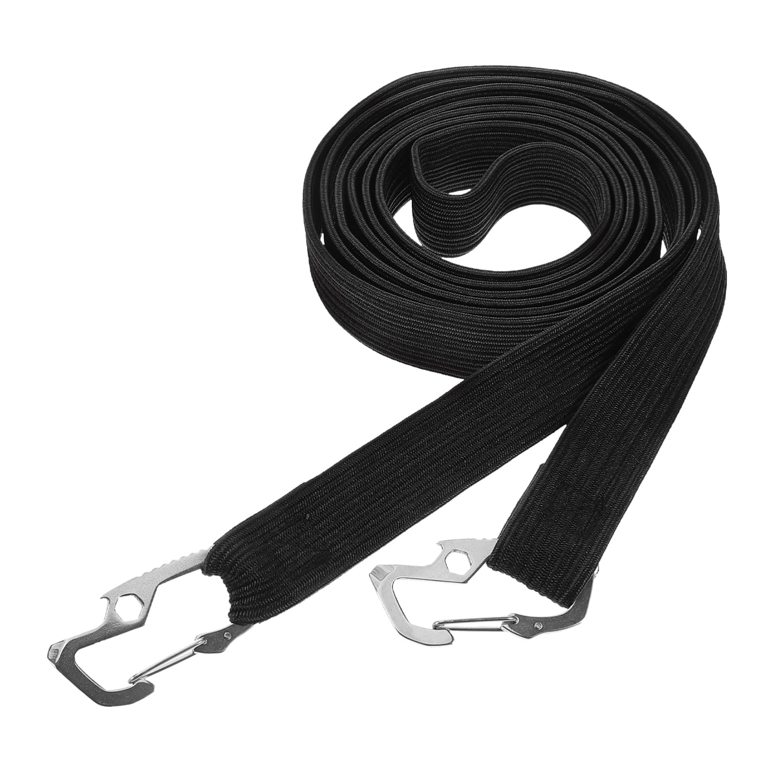 Gatuida Motorradgurt motorradzubehör gummiseil Gepäck Gurt gepäckgurt Gummi-Bungee Fahrradträgerkabel Bungee-Seil mit Karabiner Fahrradträgergurt Fahrrad-Spanngurte Nylon gebürstet Black von Gatuida