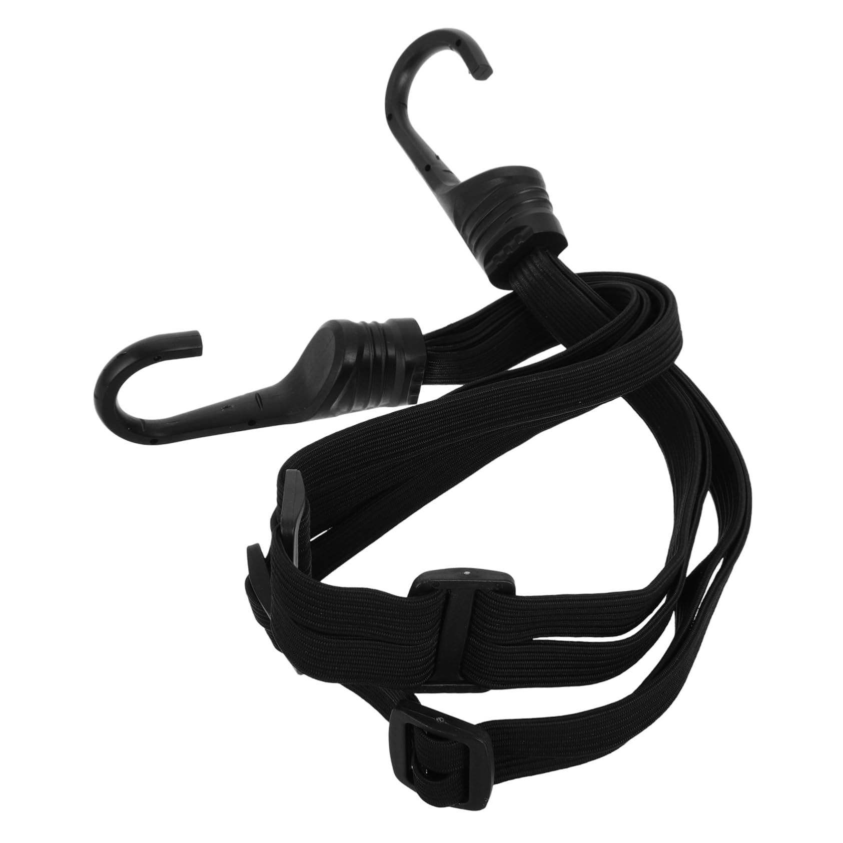 Gatuida Motorradhelmseil Verstellbare Bungee-seile Bungee-netz Für Motorradhaken Elastisches Seilband -lastengurte Elastische Schnur Motorradgepäck Gummi Black von Gatuida