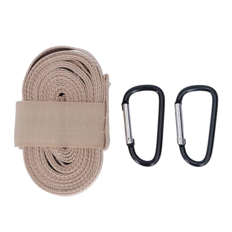 Camping-Aufbewahrungsgurt, 3,6 m, Nylon, verstellbare Hängemattengurte, Karabiner, Camping-Sachen, Baum-Hänge-Organizer zum Aufhängen von Outdoor-Camping-Zeltausrüstung von Gavigain