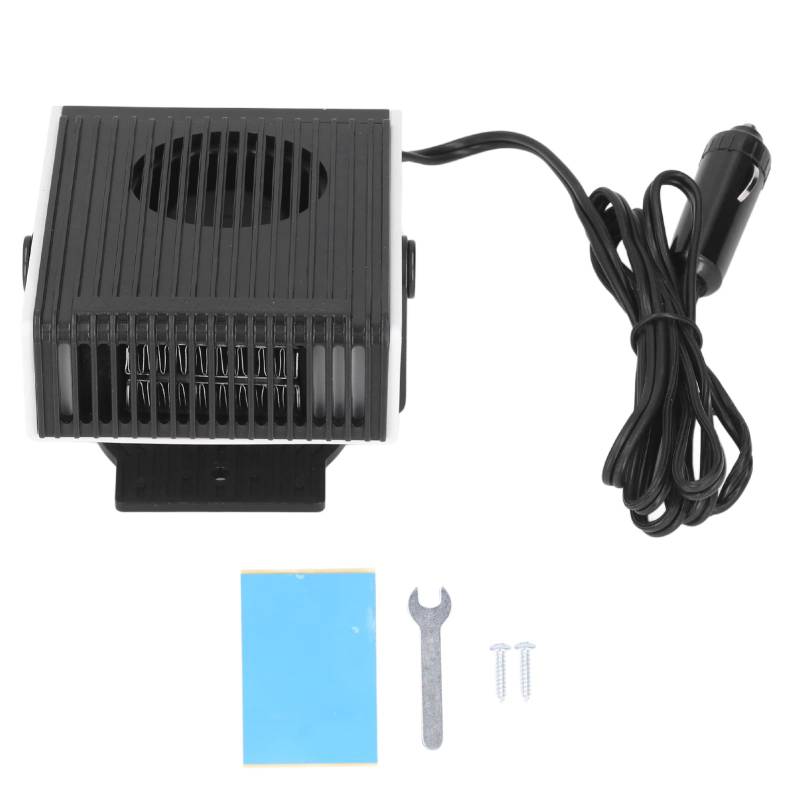 Gavigain 12V 150W Auto-Heizventilator, Zigarettenanzünder-Defogger, tragbar, schwarz, weiß, geräuscharm, universeller Windschutzscheiben-Defroster von Gavigain