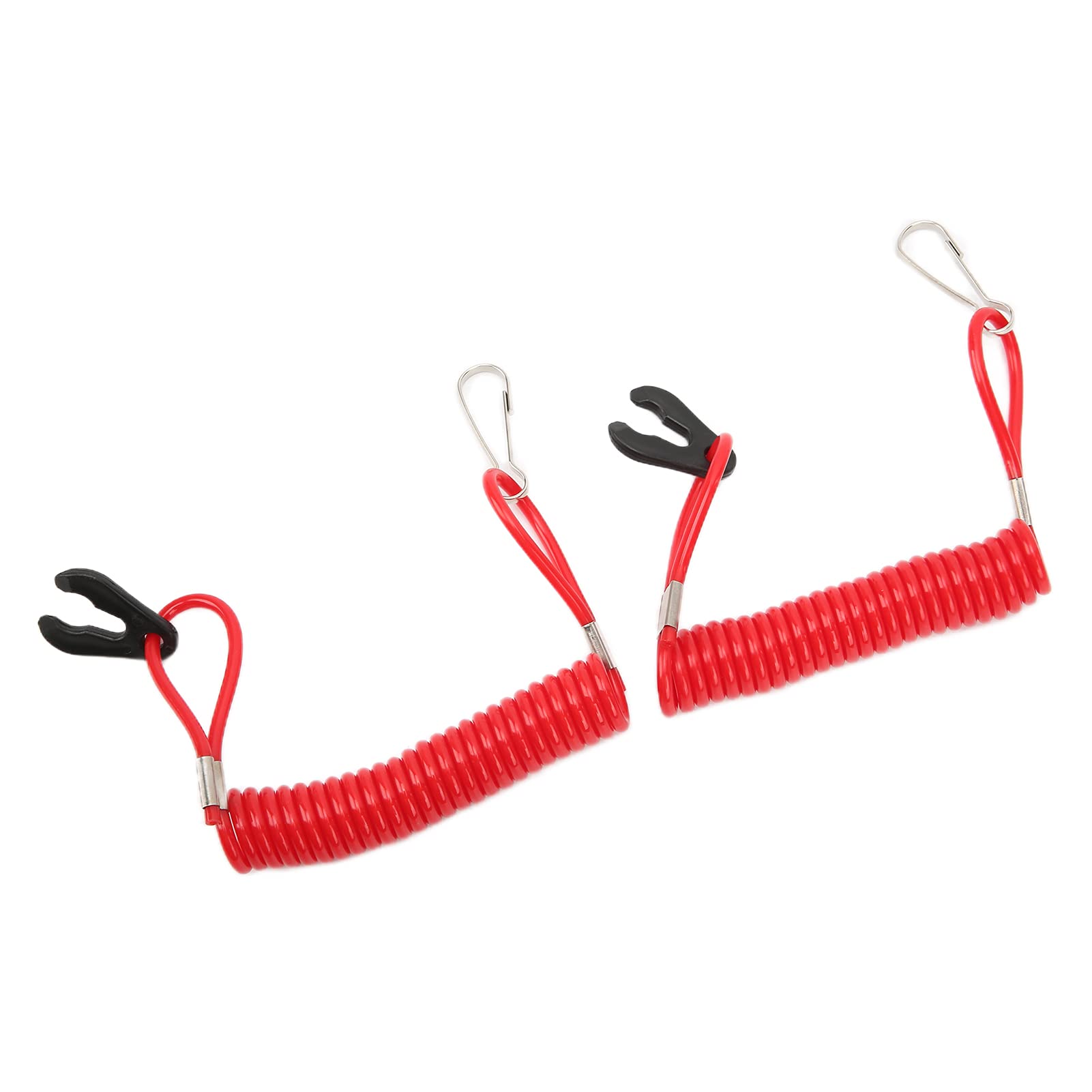 Gavigain 2 Stück 150 cm Boots-Sicherheits-Kill-Stopp-Schalter, Marine-Außenbord-Not-Kill-Schalter, Sicherheits-Lanyard-Anschluss, Lanyard-Kabel-Ersatz von Gavigain