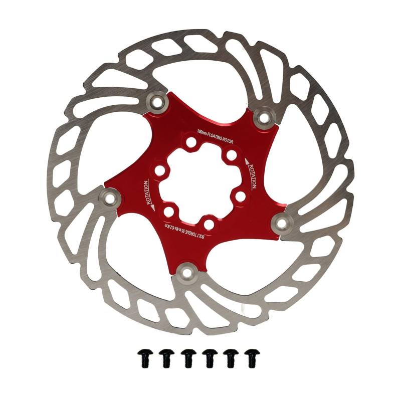 Gavigain schwimmende Bremsscheibe, 6-Loch-Rotor, fortschrittliche Kühlung, leichtes CNC-eloxiertes Aluminium und Edelstahl für Mountain-Bremsen (160mm) von Gavigain