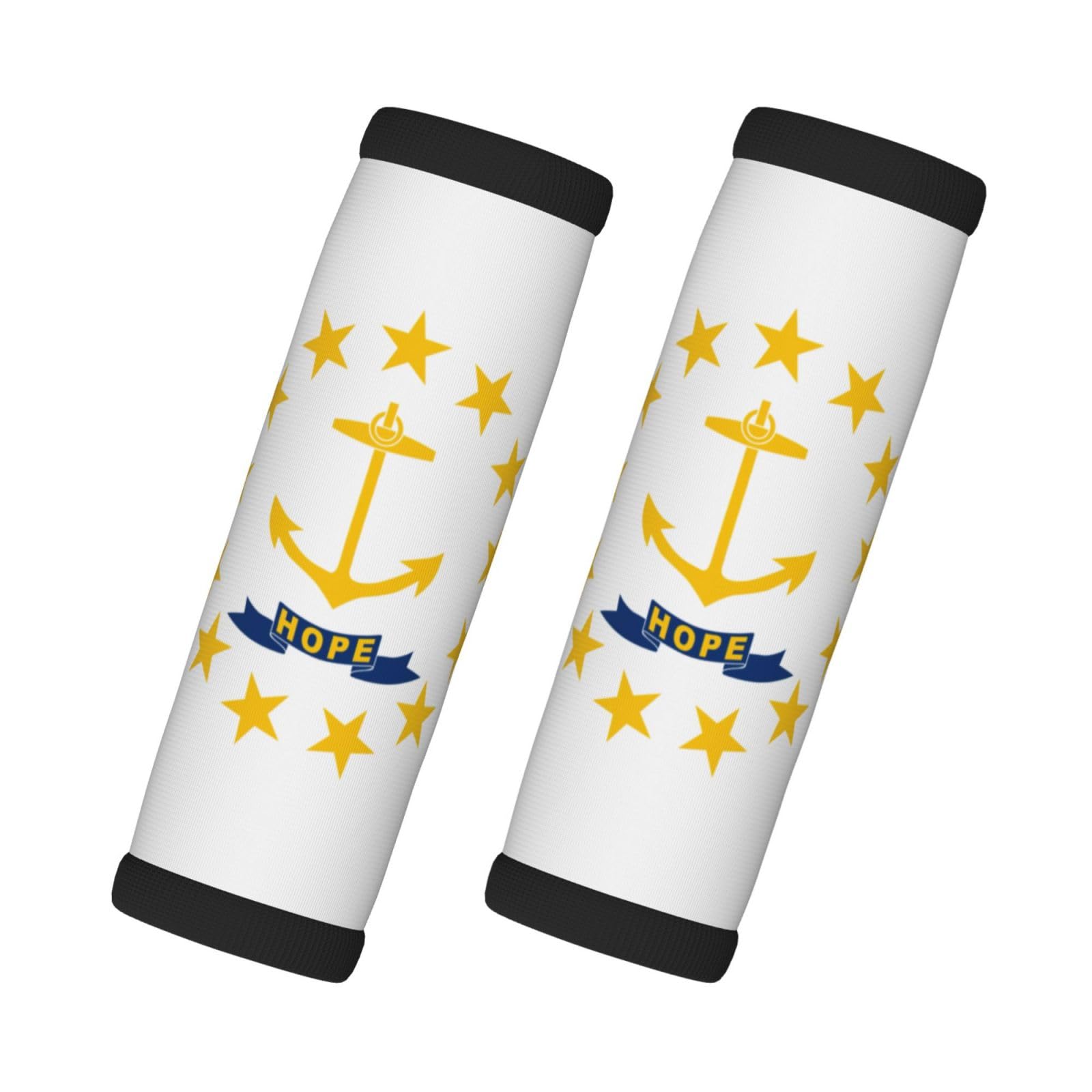 Rhode Island Staatsflagge mit hohlem Design, Gepäckgriffwickel für Koffer, Gepäck, Zughandschuhe, für Gepäckkoffer mit Knopfgriff von GaxfjRu