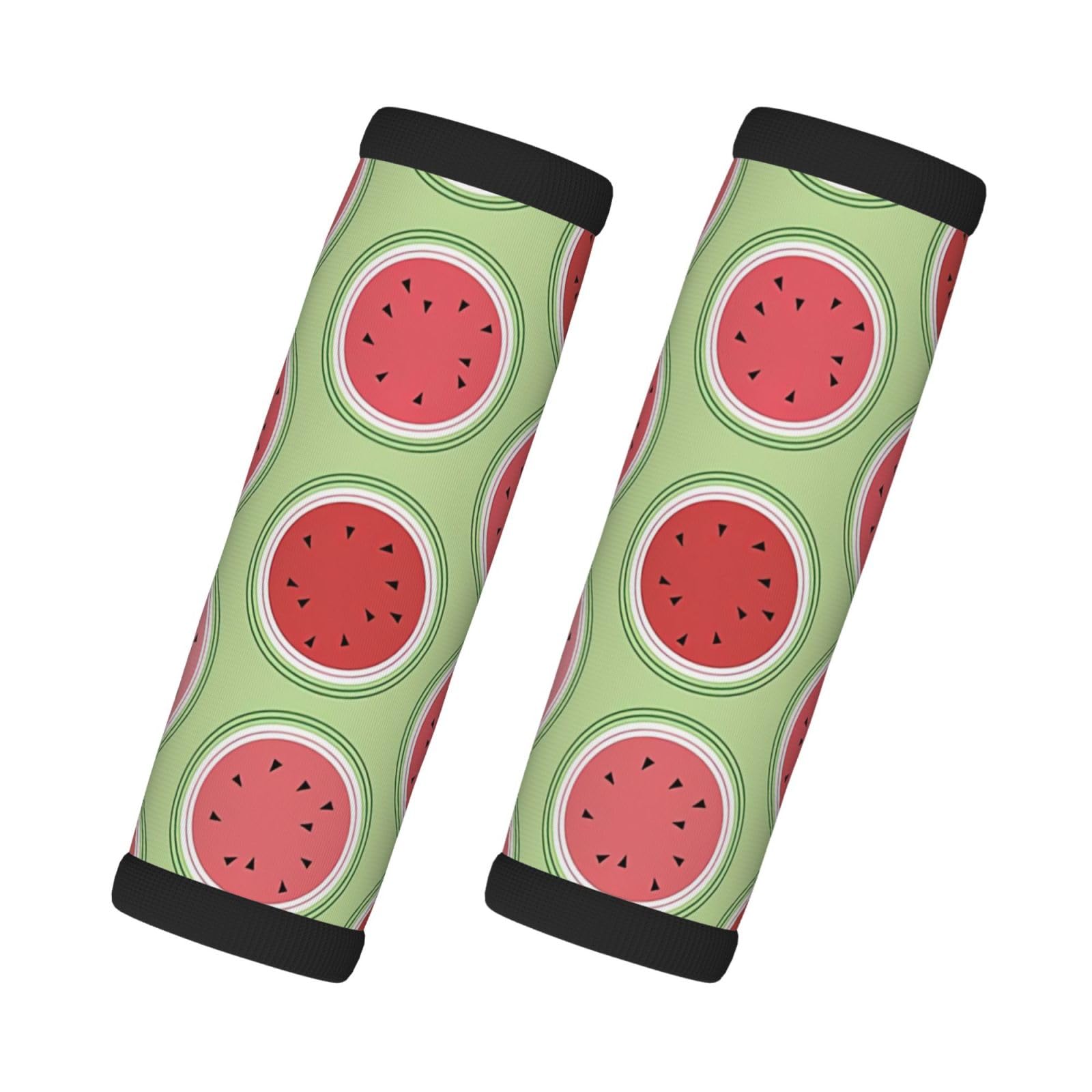 Wassermelonen-Grün mit hohlem Design, Gepäckgriffwickel für Koffer, Gepäck, Zughandschuhe, Knopfgriff, Gepäckkoffer von GaxfjRu