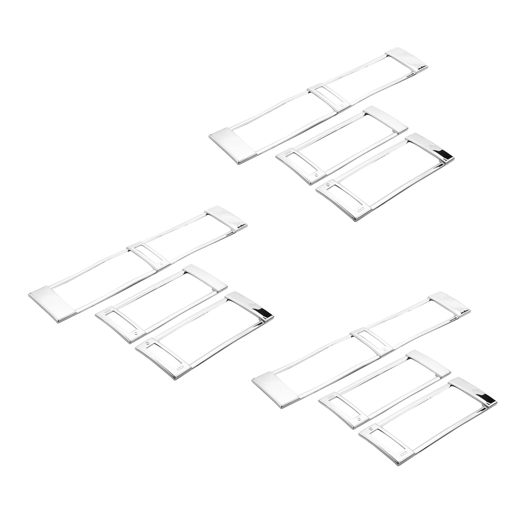 Gbloodst 9 x Auto-Lüftungsschlitz-Verkleidungs-Set, Lüftungsschlitz-Dekoration, Rahmen für W124 1986–1994, Chrom-Styling von Gbloodst