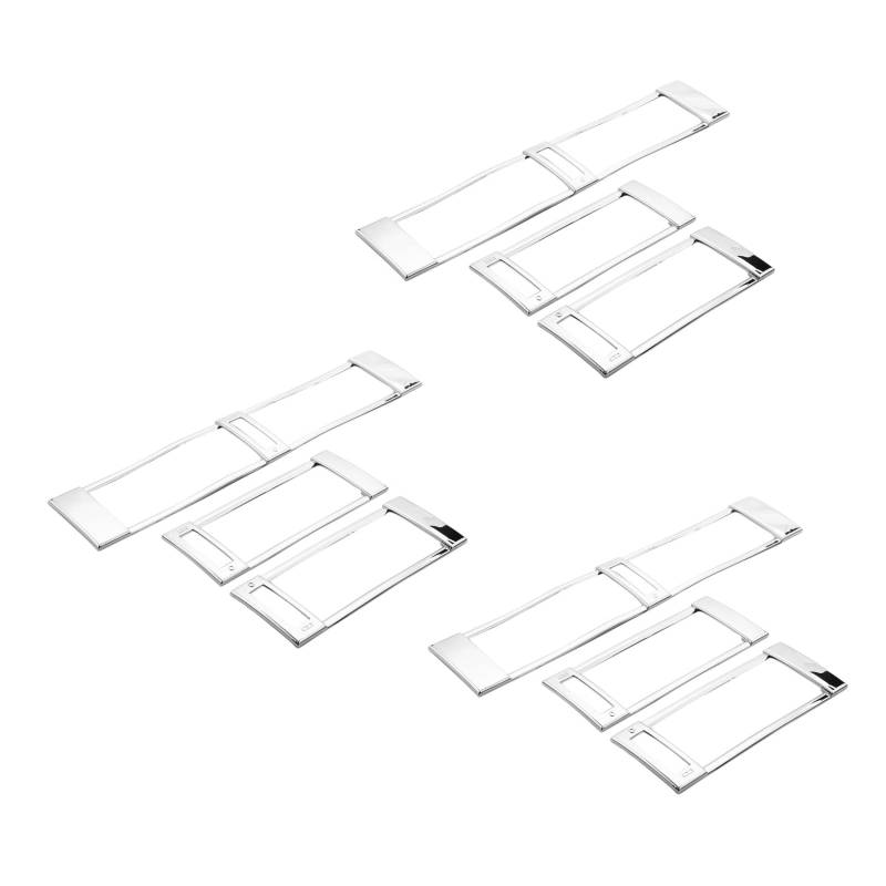 Gbloodst 9 x Auto-Lüftungsschlitz-Verkleidungs-Set, Lüftungsschlitz-Dekoration, Rahmen für W124 1986–1994, Chrom-Styling von Gbloodst