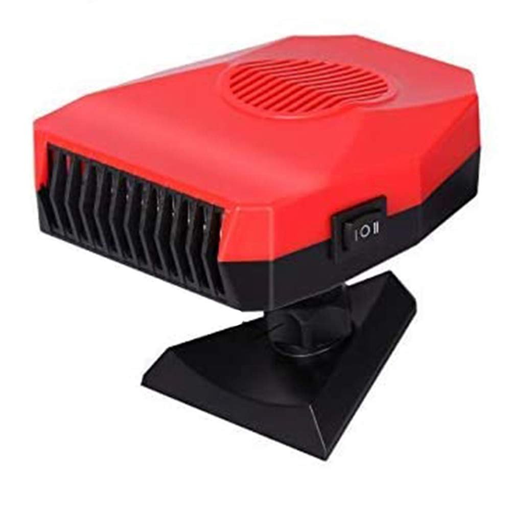 Gbloodst Autoheizung, Entfroster, tragbar, 12 V, Lüfter zur Kühlung des Autos, 2-in-1, Windschutzscheibenentfeuchter, Rot von Gbloodst