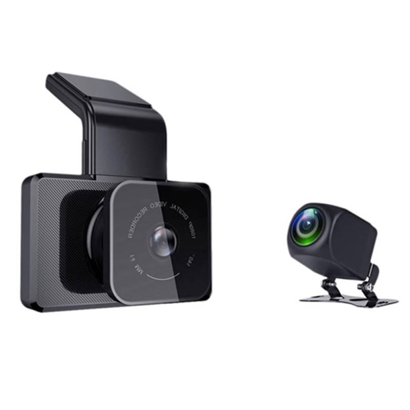 Gbloodst D330- Auto-DVR-Kamera, WiFi-Koordinaten, 1080P HD, Nachtsicht-Dashcam, 170 Grad Weitwinkel, 24-Stunden-Parkmonitor, Dashcam von Gbloodst