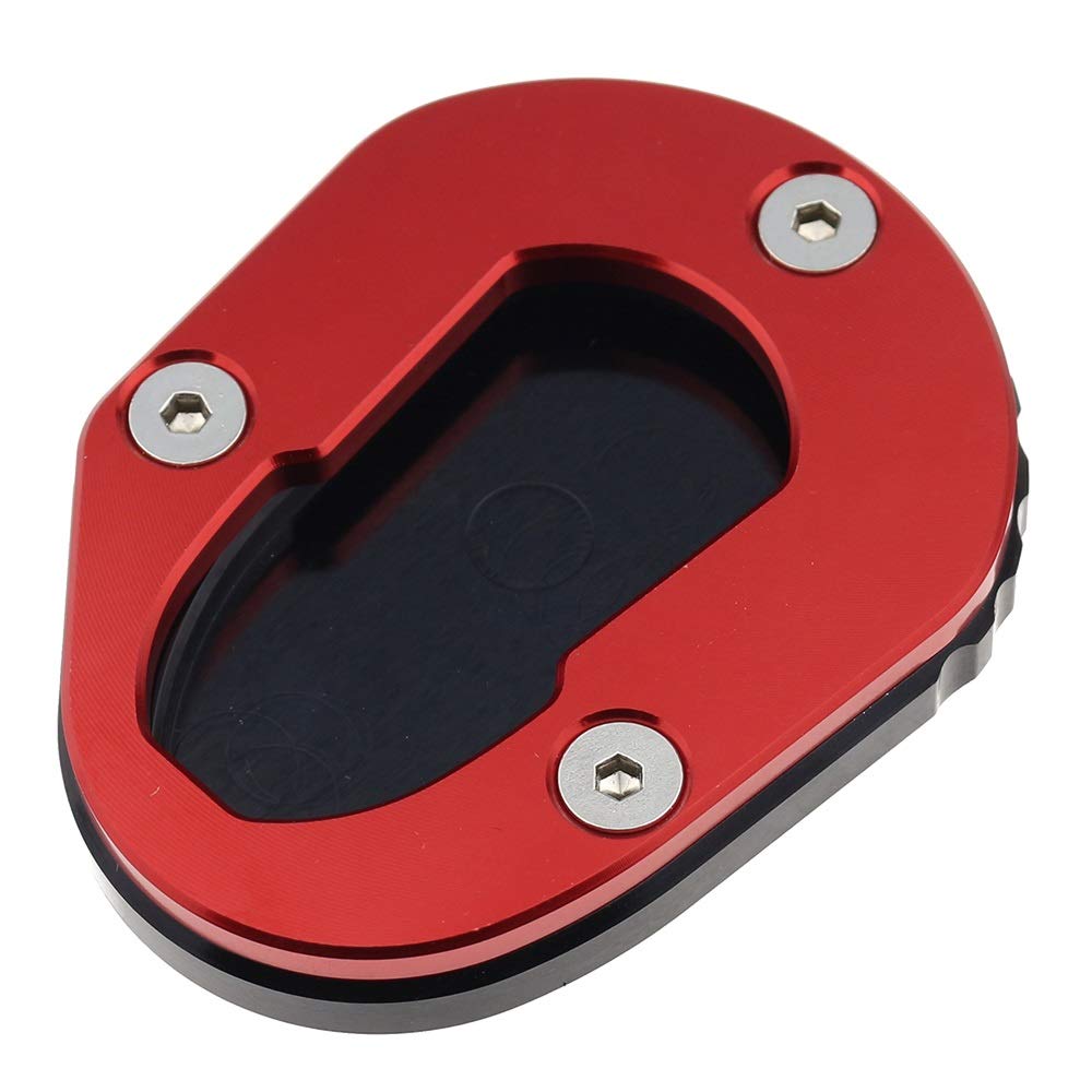 Gbloodst Kickstand SeitenstäNder StäNder Extension VergrößErung Pad Passend für YZF-R125 2014-2018 MT125 2014-2016 (Rot) von Gbloodst