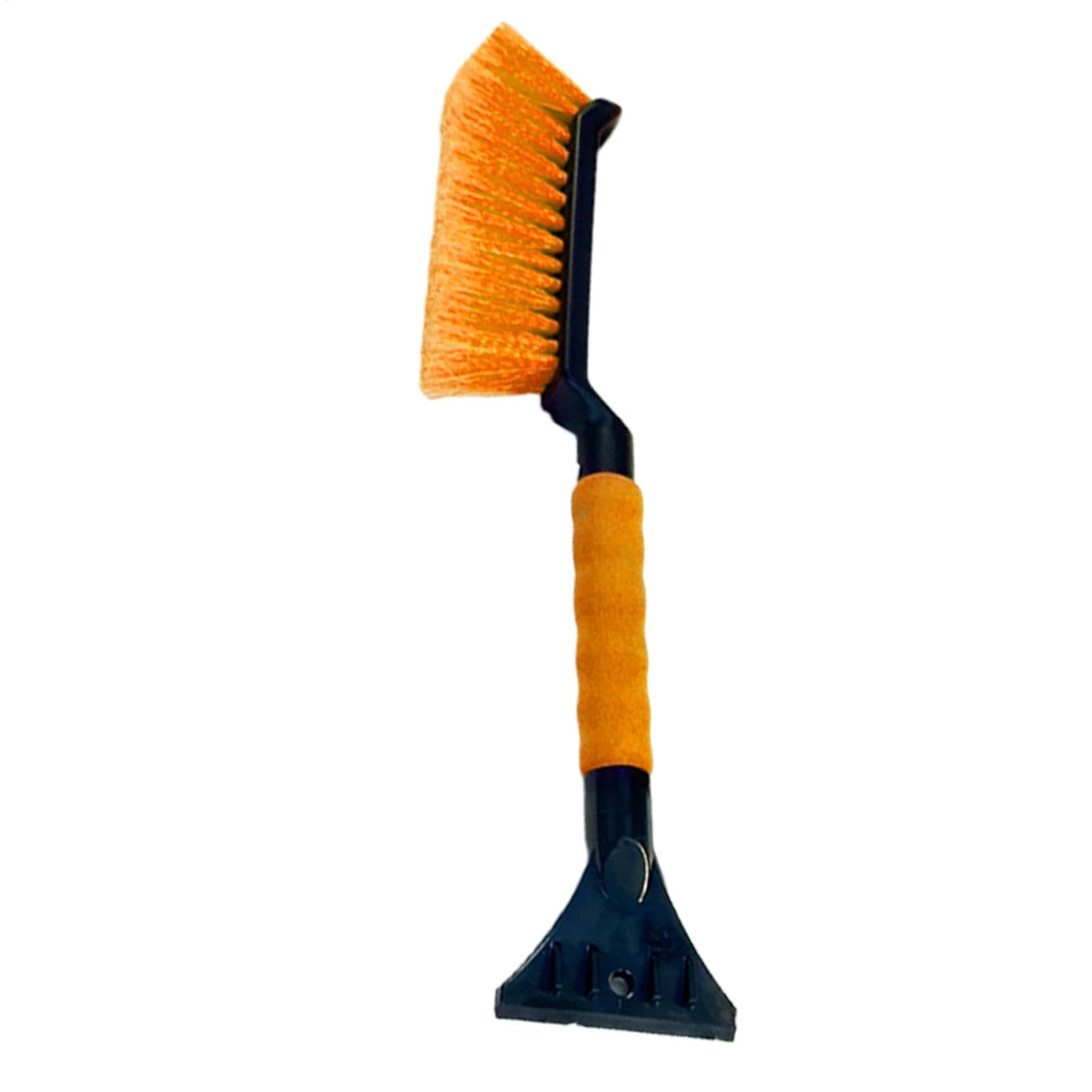 Gcerfby Auto Windschutzscheibe Eiskratzer 2 in 1 Winter Scraper Brush Tragbare Schneereiniger Breiter Schaben Ergonomischer Schaumstoffgriff Schwarz/Rot/Blau/Orange für Zuhause Automobilfahrzeuge von Gcerfby