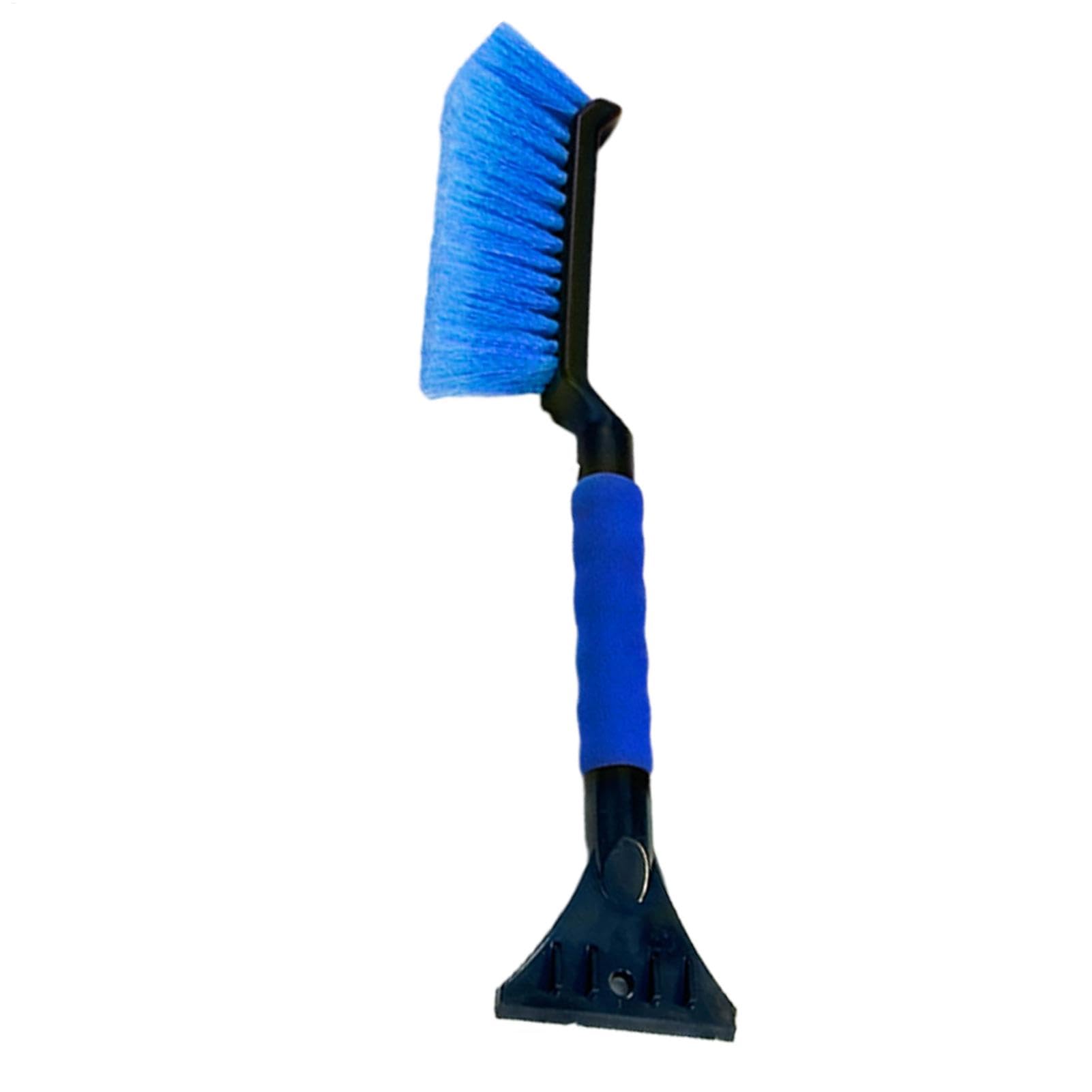 Gcerfby Auto Windschutzscheibe Eiskratzer 2 in 1 Winter Scraper Brush Tragbare Schneereiniger Breiter Schaben Ergonomischer Schaumstoffgriff Schwarz/Rot/Blau/Orange für Zuhause Automobilfahrzeuge von Gcerfby