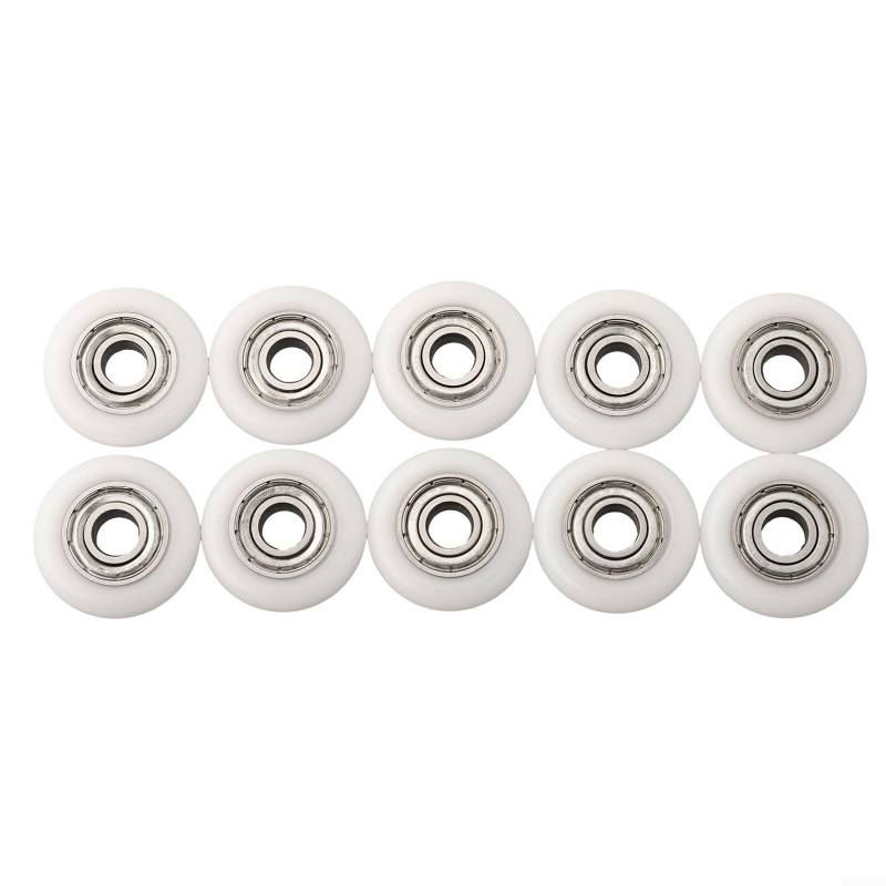 Gdfnmogo 10 Stück Türrolle, Duschtürrollen, Laufräder, gerillt, Glastüren, Ersatzteile, Rollen, Lochdurchmesser 6 mm (23 mm) von Gdfnmogo