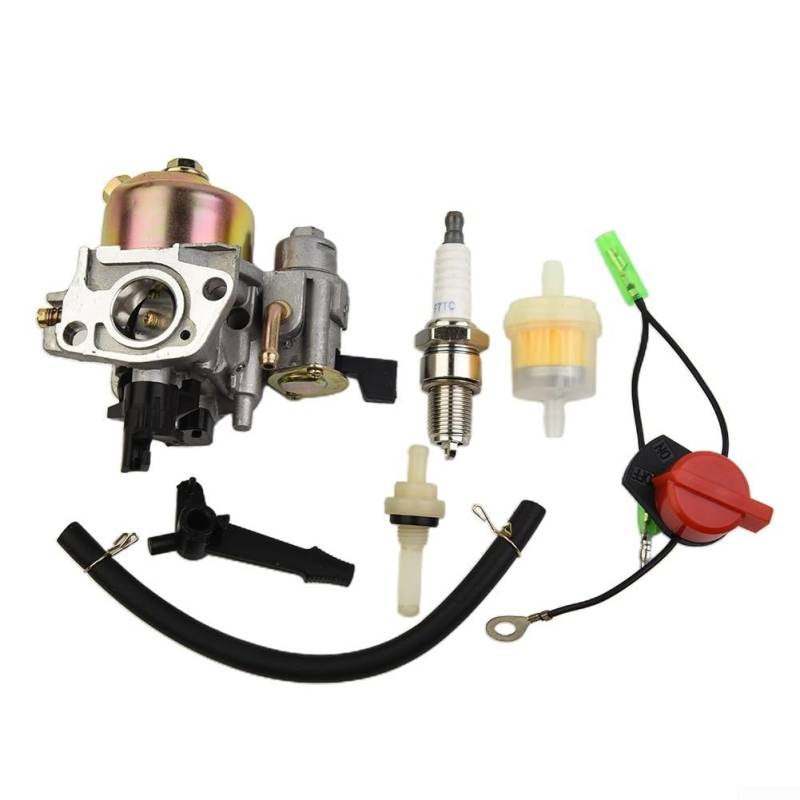 Gdfnmogo Vergaser-Ersatz für GX120 GX140 für GX168 GX180 für Gx200 Generator-Motor, Motorgenerator, Hochdruckreiniger, Kart-Vergaser-Kit von Gdfnmogo