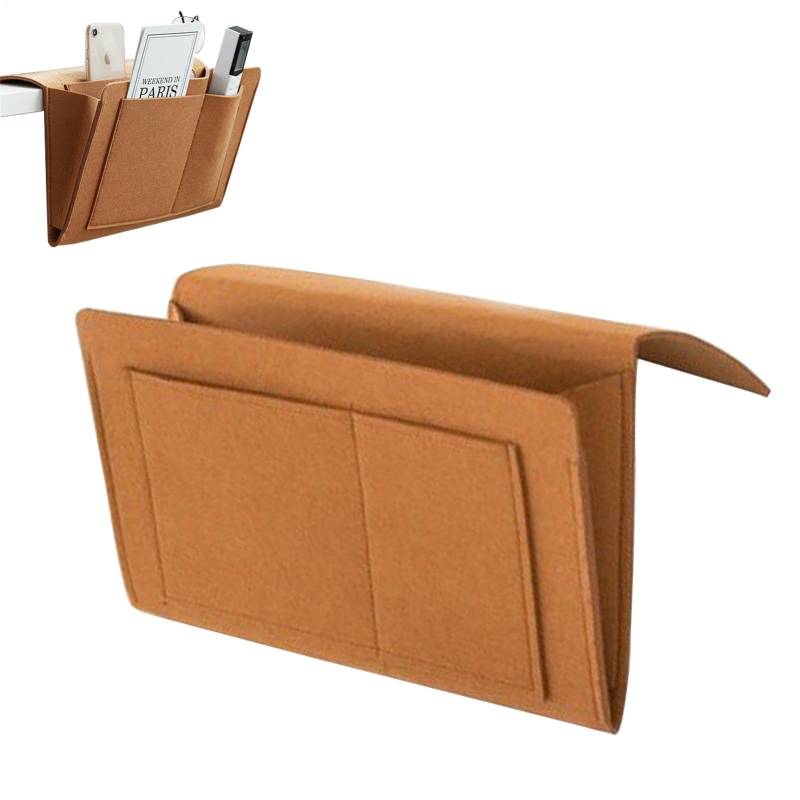 12,6 X 7,88 X 4 Zoll Taschen Organizer Zur Aufbewahrung Am Bett - Filz-Bett-Aufbewahrungs-Organizer, Hängender Taschenhalter - The Night Deluxe Nachttisch-Organizer, Beistellbett-Organizer Für von Gdnhovfnxe