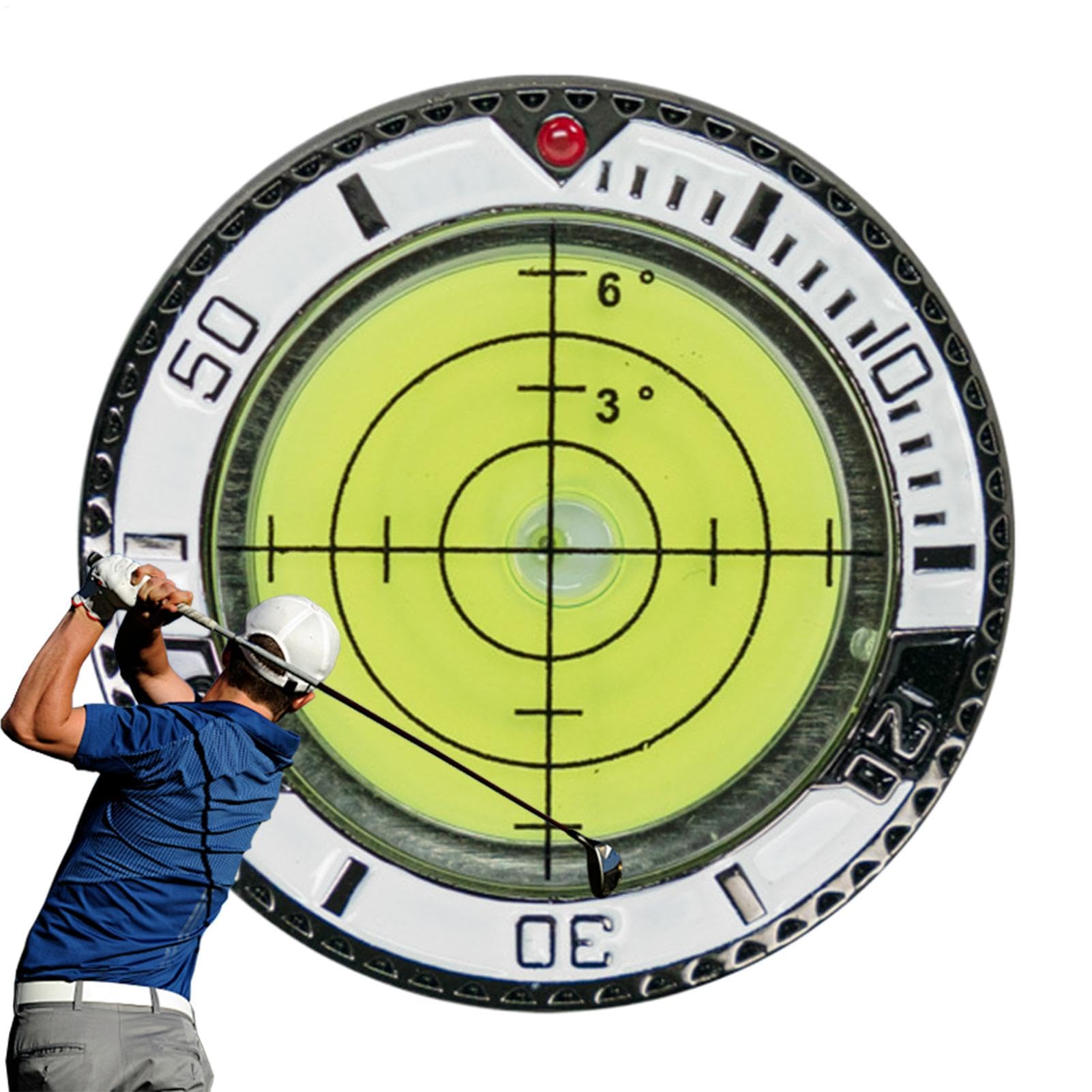 Gdnhovfnxe Golf Green Reader,Golfballmarker | Doppelseitiges Green Reader Golf-Putting-Tool - Professionelles tragbares Golf-Trainingsgerät für den Einsatz auf Fußballplätzen und Basketballplätzen von Gdnhovfnxe