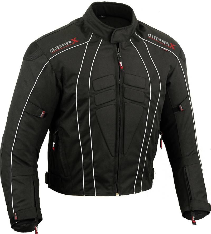 Dry-Lite Motorradjacke Wasserdichter reflektierender Schutz, M von GEARX