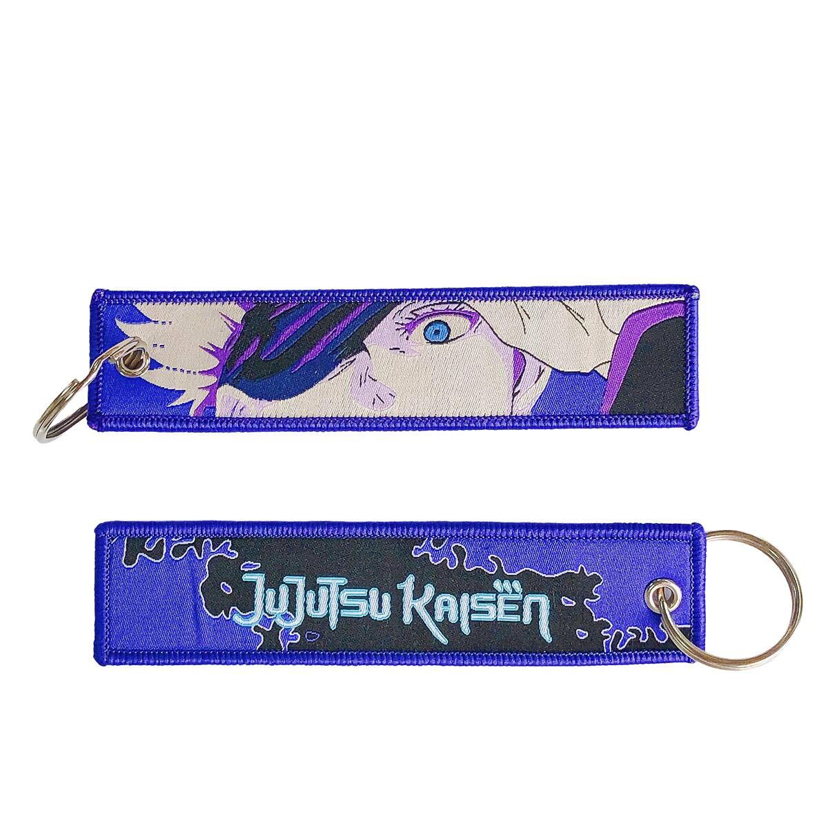 Gearcatweel 1 Packung Anime Keychain Tag Jet Tag Schlüsselanhänger Cartoon bestickt mit Schlüsselanhänger für Motorräder Autozubehör, Kj-04 von Gearcatweel