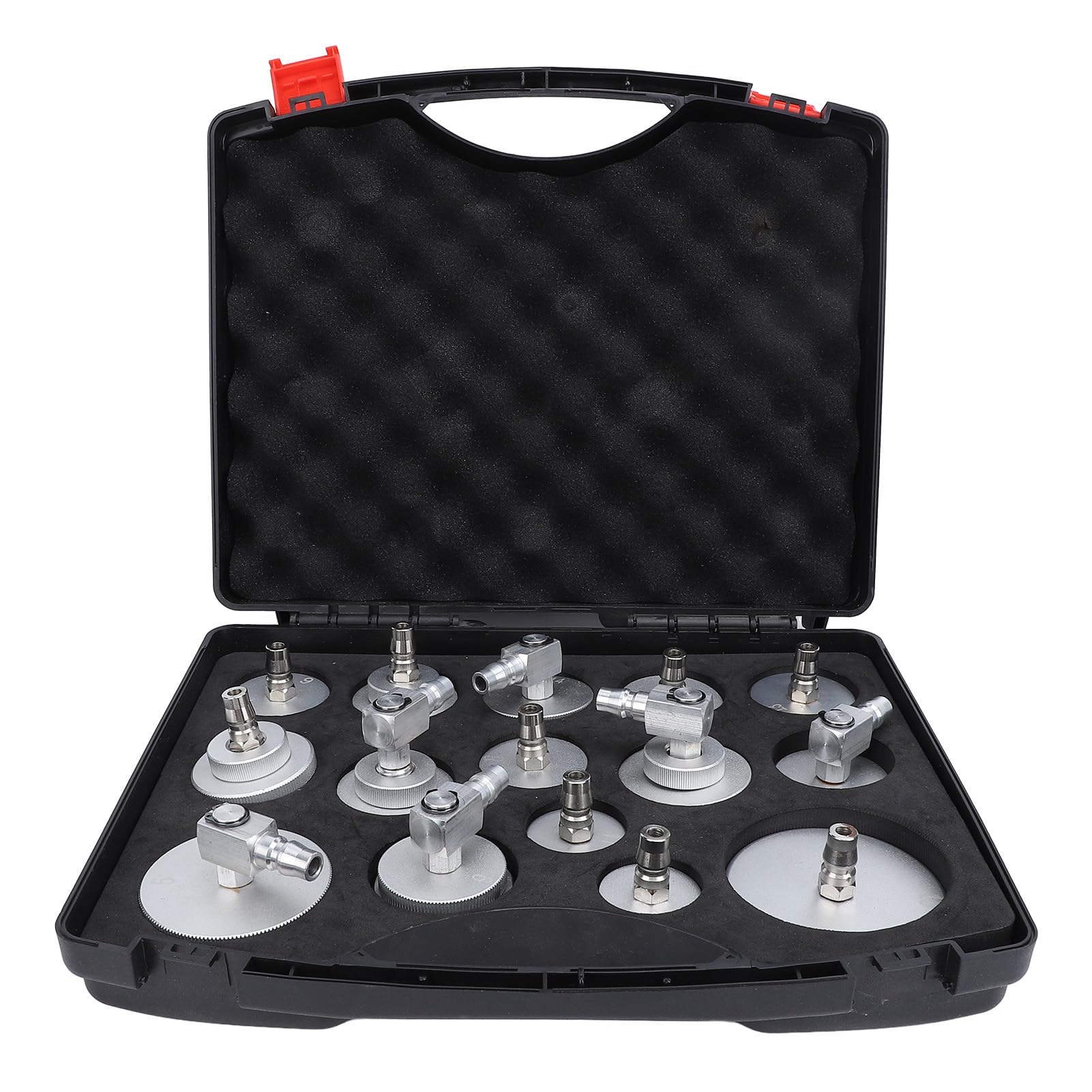 Gearwell Bremsflüssigkeitsentlüfter-Adapter-Kit, 15-teiliges Hauptbremszylinder-Entlüfter-Set, Aluminium-Bremsentlüftungswerkzeug, universeller Hydraulikflüssigkeitsentlüfter für von Gearwell