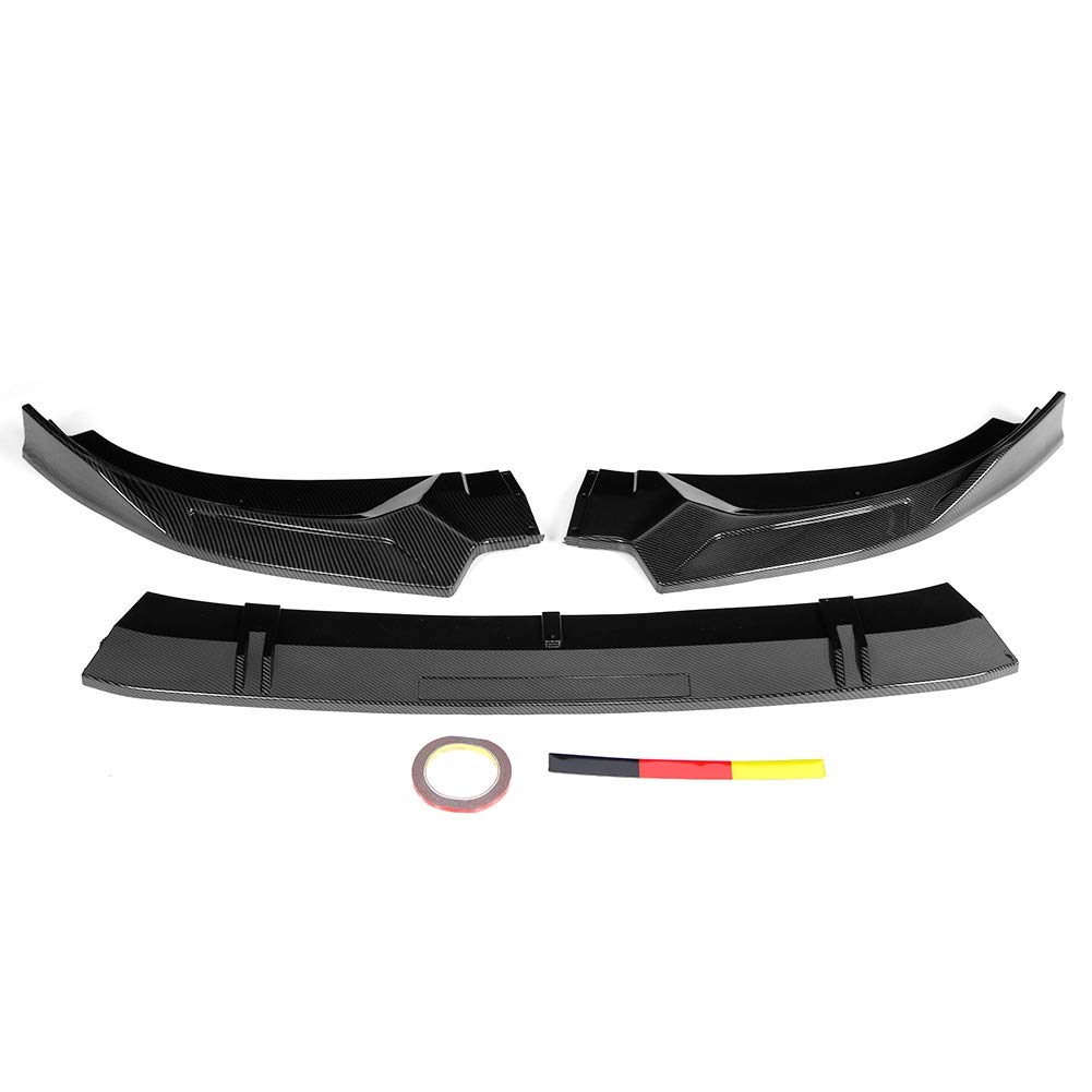 Gearwell Car Front Stoßfänger Lippenspoiler, Kohlefaser -Front -Splitter, kompatibel mit C8 Sport 2019, Auto -Front -Stoßstange -Lippen -Ersatz, Stoßstangesplitter Kit von Gearwell