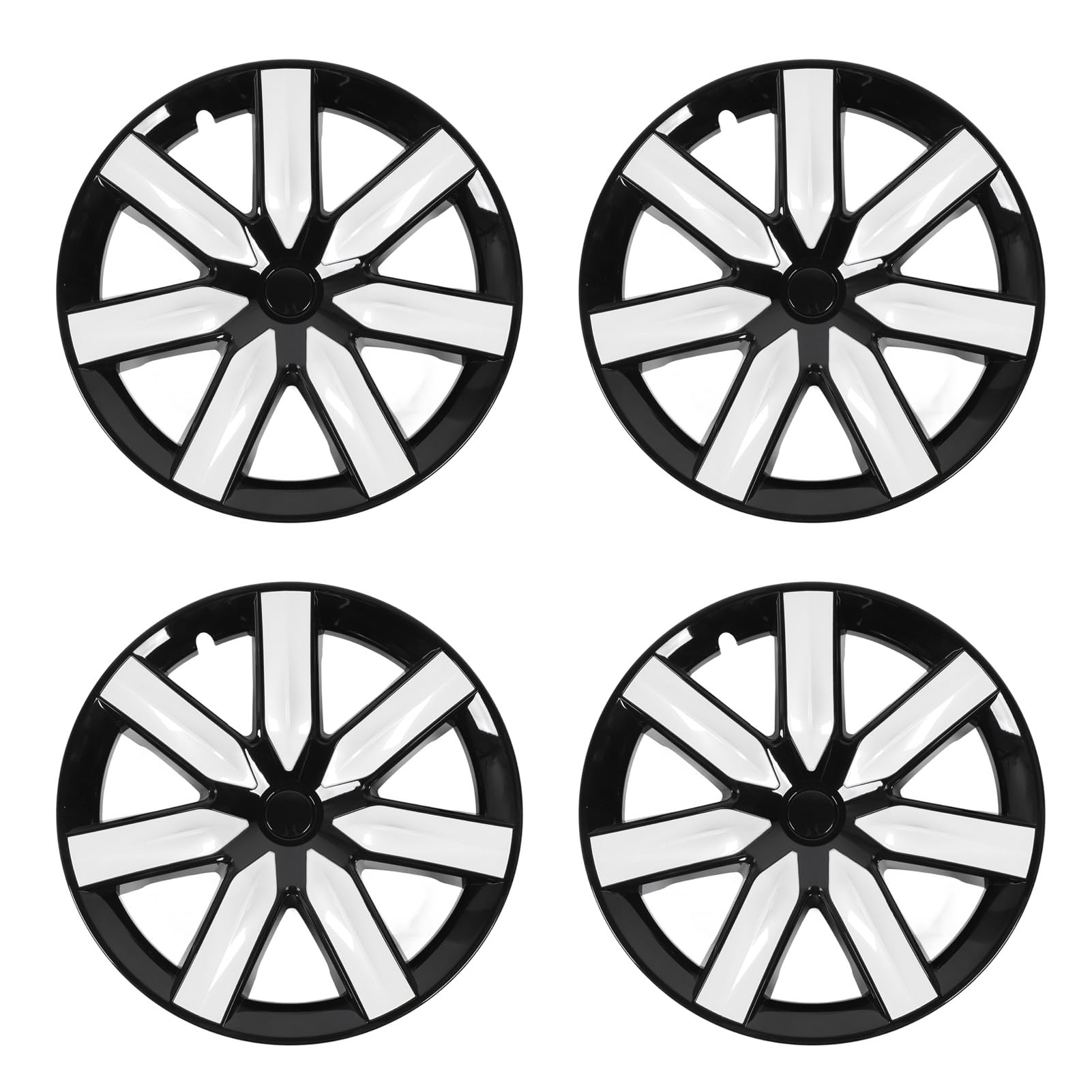 Gearwell Car Hub Cap Cover, kompatibel mit Modell Y 2021-2024, 19-Zoll-Radnabenschutz, sportlich Look Rim Cover, Snap auf Hubcap-Set von 4 (Silver) von Gearwell