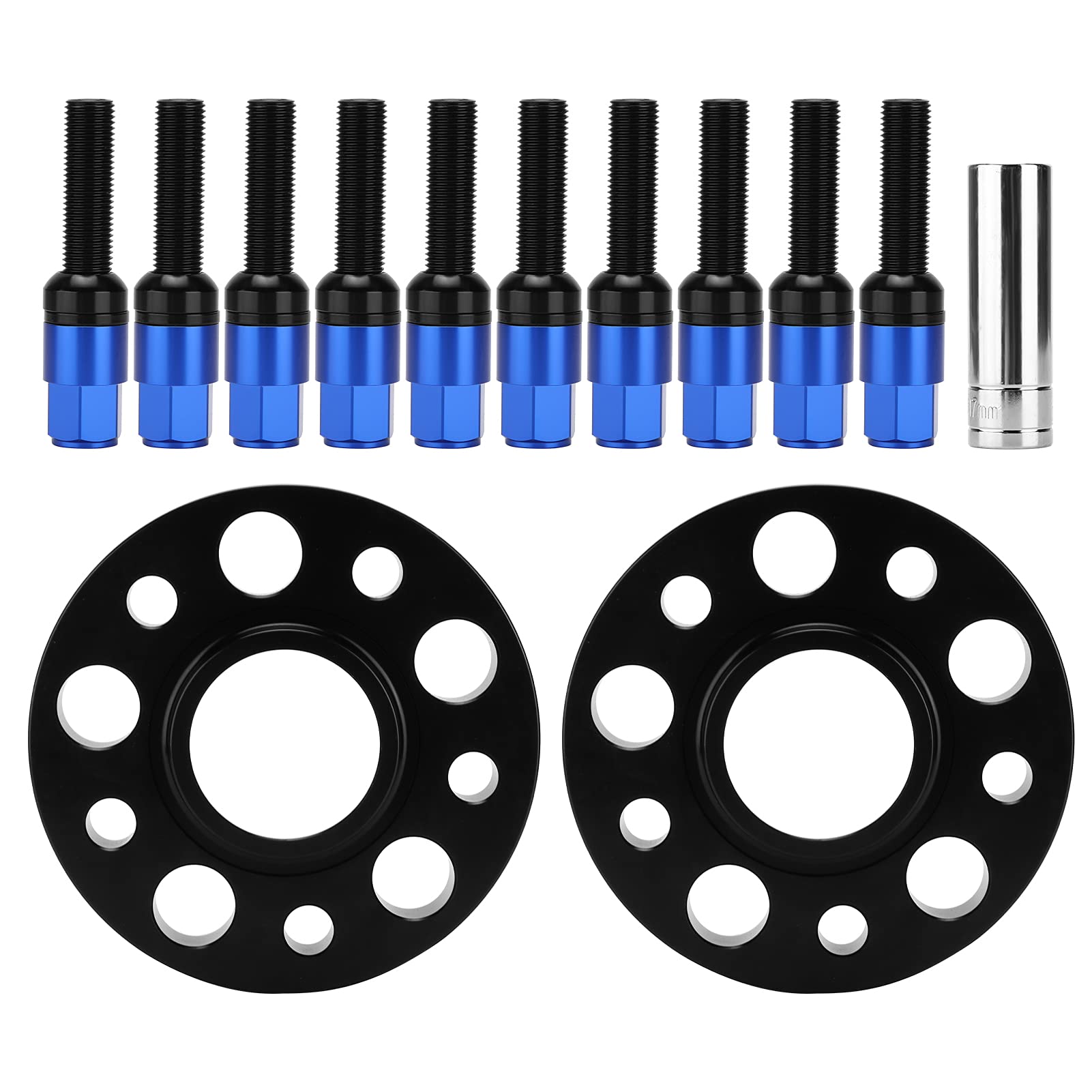 Gearwell Spurverbreiterungs-Set, 20 mm Radnaben-Distanzstück, kompatibel mit W215 W216 CL-Klasse, CL500, CL600, AMG 2000–2011 (Blau) von Gearwell