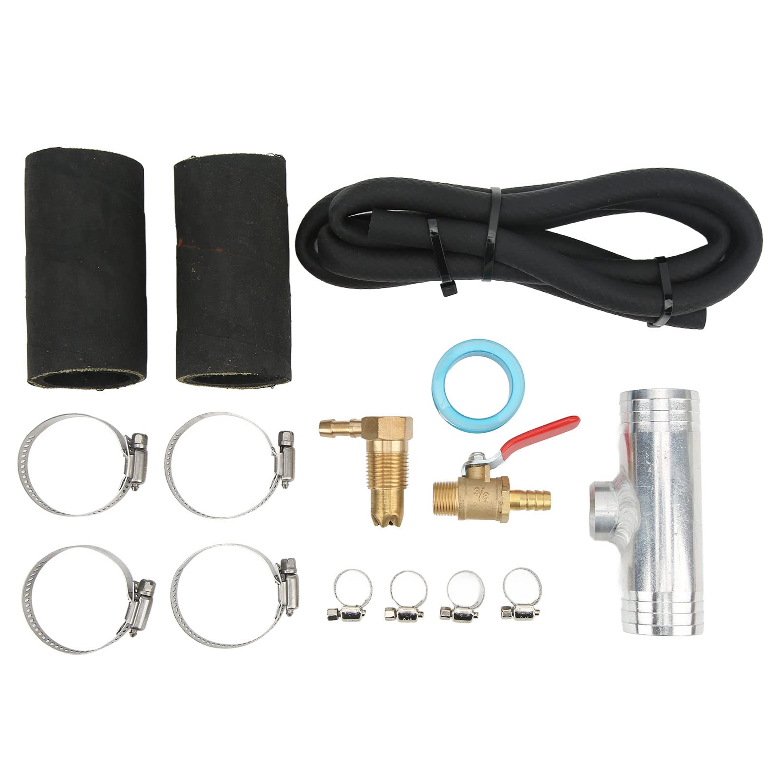 Gearwell Transfer Tankstecker Kit, Hilfskraftstoffrohranschluss, kompatibel mit F250 -LKWs, T -Shirt -Klemme von Kraftstoffleitungen 11025, Übertragungsschlauchadapter (Silver) von Gearwell