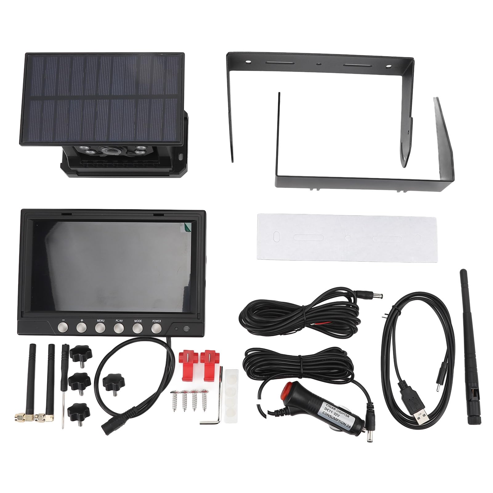 Gearwell Wireless Backup -Kamera, Magnetic Solar HD -Rückansichtssystem, 7 Zoll IPS -Display, Rückwärtskamera für LKW -Wohnwagenfahrzeuge Autos Autos von Gearwell