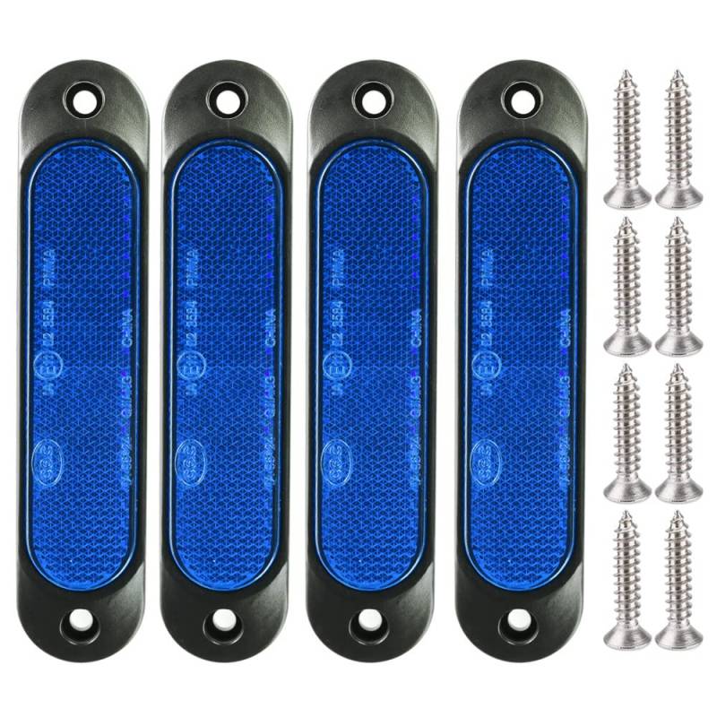 Gebildet 4Stück Blau 12V-24V Frontseitenmarkierung 27 LED Anhänger LKW, Hintere LED Markierung, Anhänger Parkblinker für LKW, Bus, Boot, Wohnmobil, LKW, SUV, UTV von Gebildet