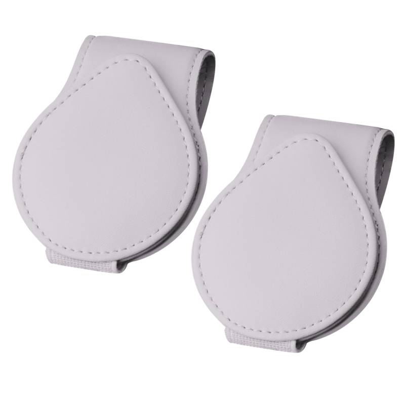 Auto Sonnenbrillen Halter,GeeRic 2 Pack Brillenhalter für Auto Sonnenblende Halterung Magnetische Adsorption Sonnenblende Aufhänger Leder Brillenhalter von GeeRic