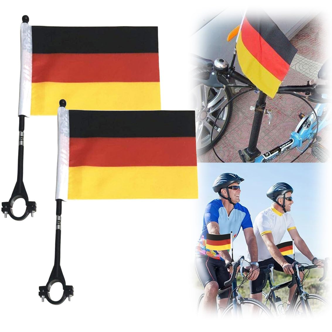 Deutschland Flagge Für Auto Autofahn Autofahnen Autoflagge Deutschland Auto Autofahne Fahne Flagge Deutschland Fanartikel Für Fußball EM Fanartikel Flagge Fahne Zur Kfz-Dekoration Sport Fanset (2) von Gehanico