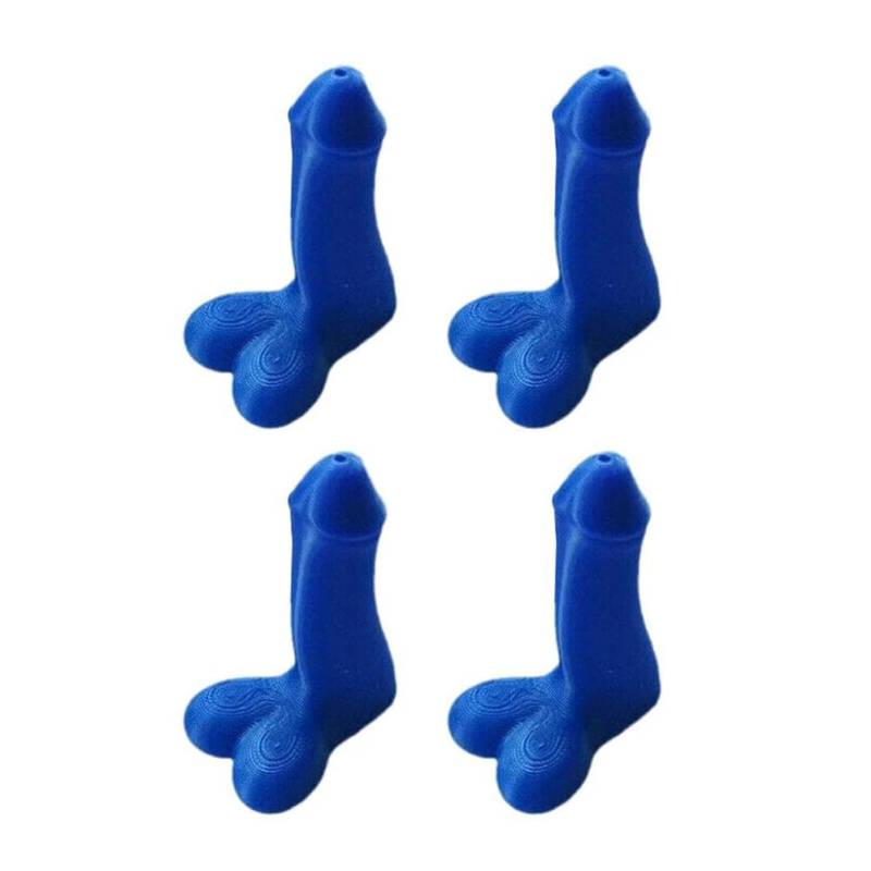 Funny Penis Valve Stem Caps 4 Stück Abdeckbolzen Auto Rad Reifen Luftventilschaft Kappen Abdeckung Zubehör Reifenventilkappen Ventilkappen Autoventil für LKWs Fahrräder Motorräder (blau) von Gehanico