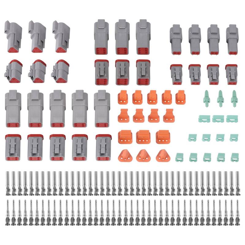 Geieold 140Pcs Deutsch DT Series Wasserdichter Kabelverbindungssatz DT06-2/3/4 / 6S DT04-2 / ​​3/4 / 6P Kfz-Stecker mit Stiftbox von Geieold