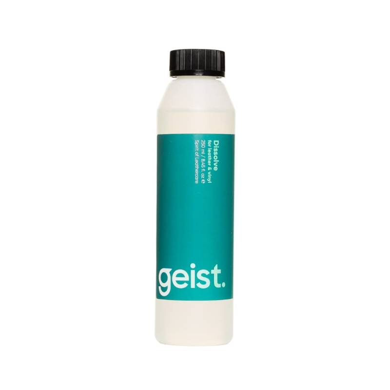 Geist. Dissolve | Spezialprodukt zum Entfernen von Decklacken auf Leder und Kunstleder (250 ml) von Geist.