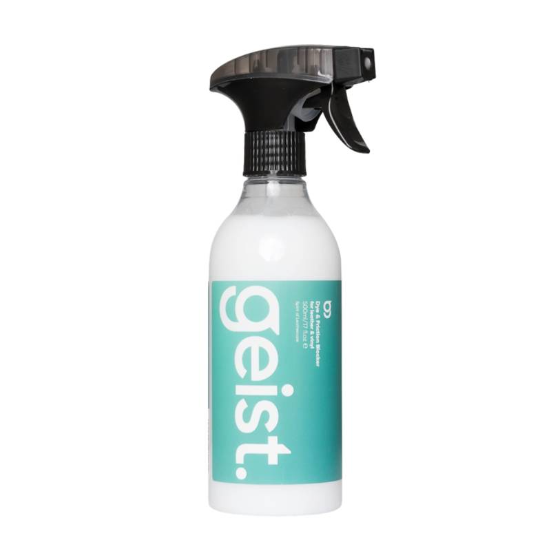 Geist. Dye & Friction Blocker für Leder & Kunstleder | Farbstoff & Reibungsblocker | Schützt Autositze, Möbel und mehr aus Leder vor Jeanstransfer und Abriebschäden | 500 ml von Geist.