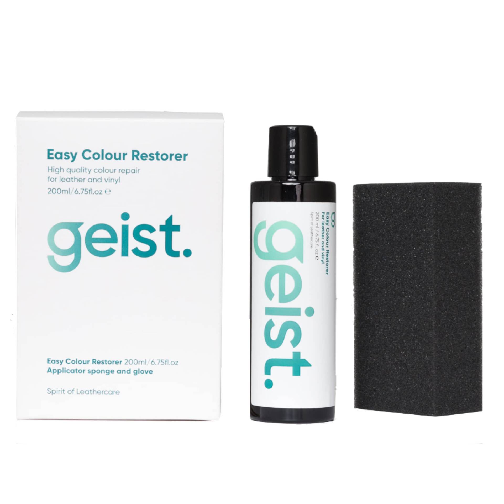 Geist. Easy DIY Colour Restorer | Farbe Für Leder & Kunstleder | Hellgrau, 200ml von Geist.