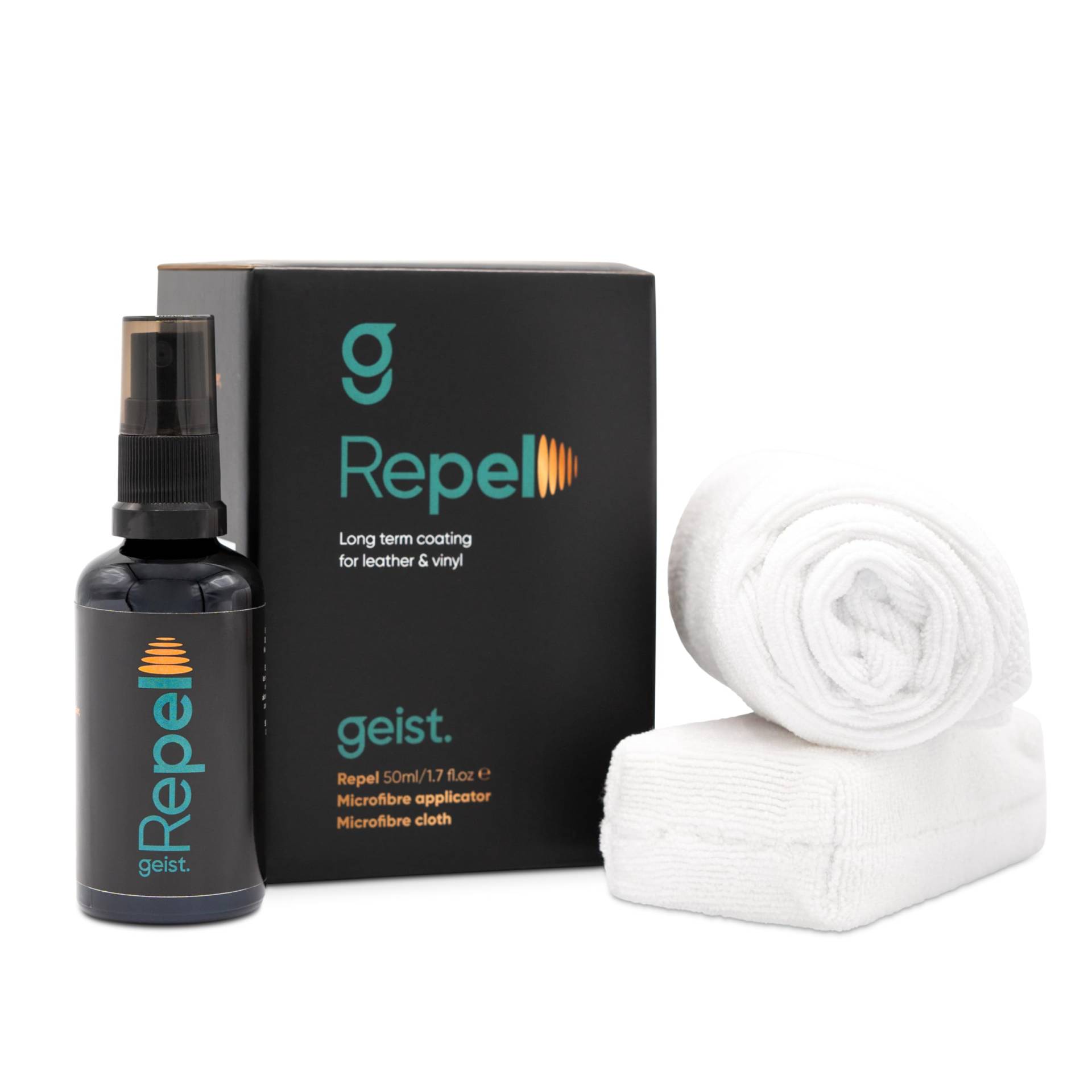 Geist. Repel | Lösungsmittelfreie Hybridpolymerbeschichtung für Leder | Gegen Farbübertragung, Abrieb und Austrocknung | 50 ml von Geist.