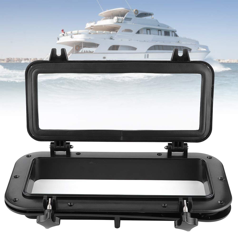 Boot Bullauge, Yacht Bullauge Fenster, Rechteckig Marine Yacht Boot Bullauge Fenster Öffner Portlight Sichfenster, Bullauge aus Gehärtetem Glas für Marine Boat Yacht (400x200mm) von GeluEla