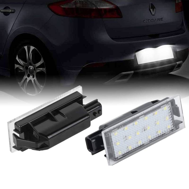 OZ-LAMPE LED Kennzeichenbeleuchtung für Renaul-t Vel Satis Twingo II Clio III IV Espace IV Laguna III II Phase II Master II Megane II III, Kennzeichen mit Canbus, Nummernschildbeleuchtung LED 2 Stücke von OZ-LAMPE